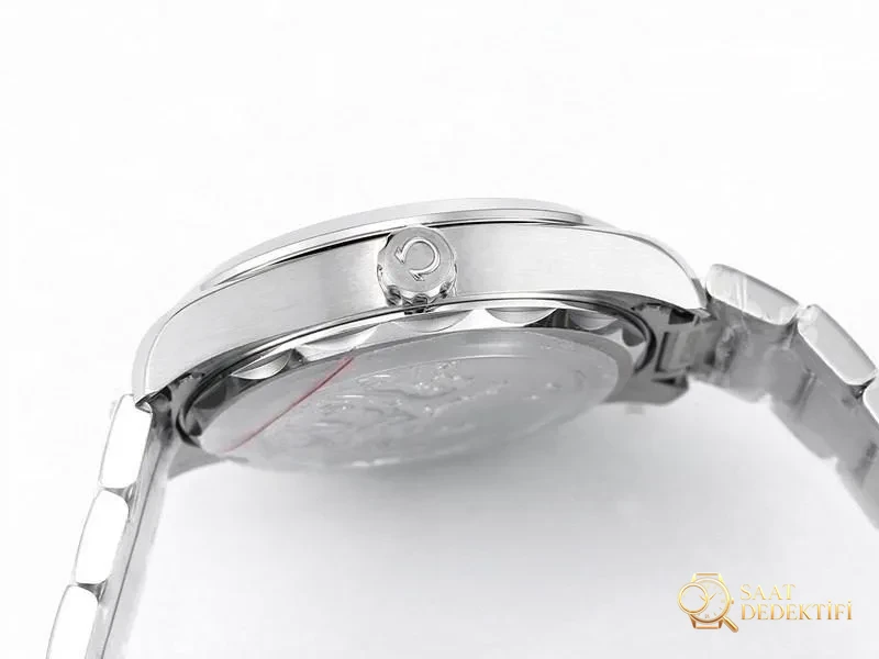 VS Factory Omega 150M Buz Mavisi Tik Ağacı Kadran Replika Saat - VS Saat - Bilezik, Toka ve Klips Mekanizması