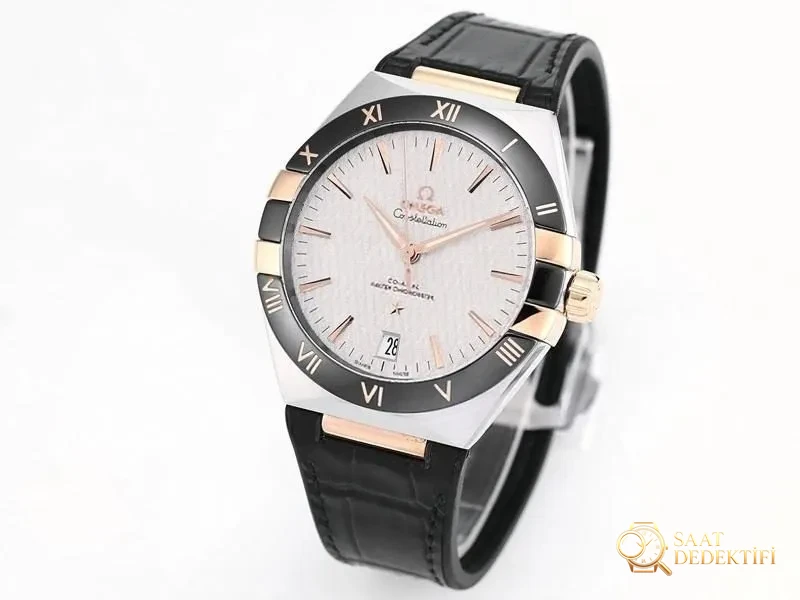 VS Factory Omega 5. Nesil Constellation Ara Rose Gold Baklava Kadranlı Replika Kol Saati - VS Saat - Kadran Detayı ve Bezel İşçiliği