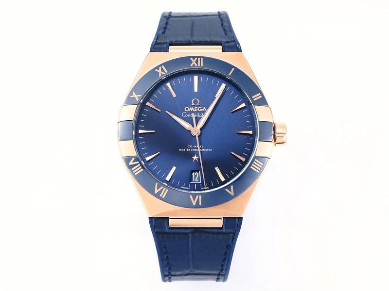 VS Factory Omega 5. Nesil Constellation Rose Gold Mavi Bezel Mavi Kadran Replika Kol Saati - VS Saat — 1. fotoğraf