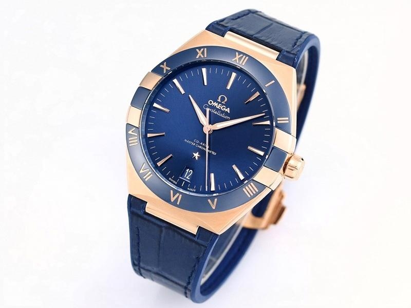 VS Factory Omega 5. Nesil Constellation Rose Gold Mavi Bezel Mavi Kadran Replika Kol Saati - VS Saat — 2. fotoğraf