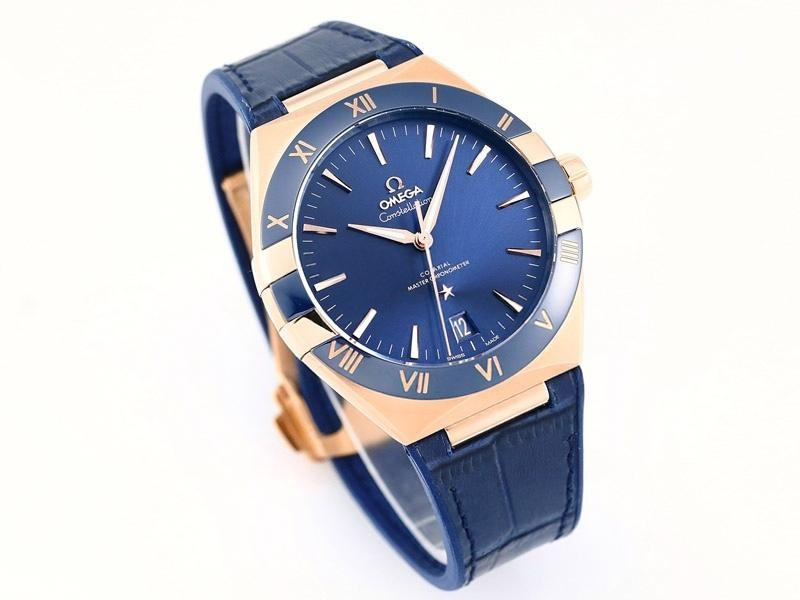 VS Factory Omega 5. Nesil Constellation Rose Gold Mavi Bezel Mavi Kadran Replika Kol Saati - VS Saat — 3. fotoğraf