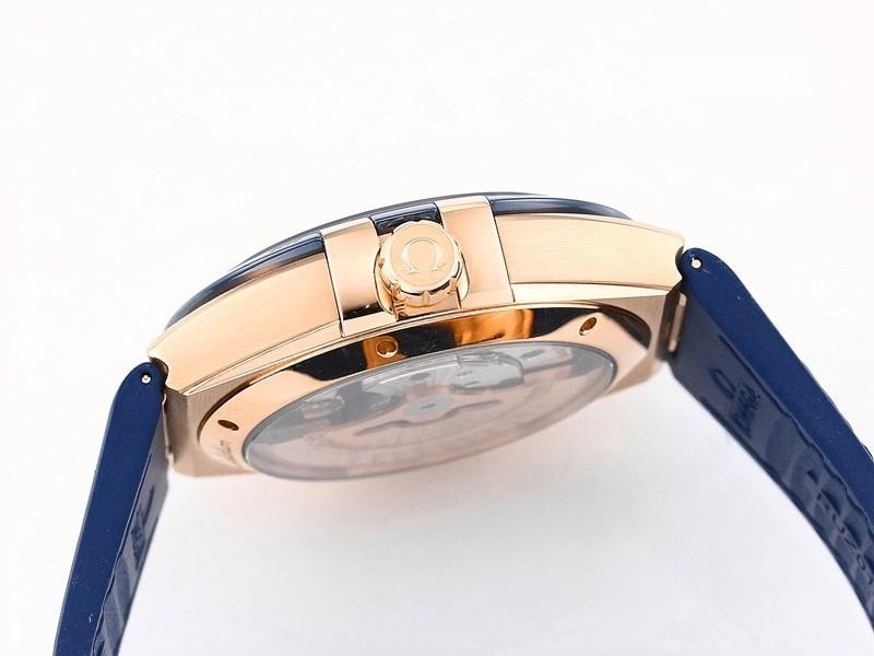 VS Factory Omega 5. Nesil Constellation Rose Gold Mavi Bezel Mavi Kadran Replika Kol Saati - VS Saat — 5. fotoğraf