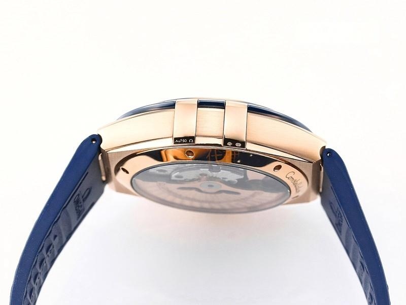 VS Factory Omega 5. Nesil Constellation Rose Gold Mavi Bezel Mavi Kadran Replika Kol Saati - VS Saat — 6. fotoğraf