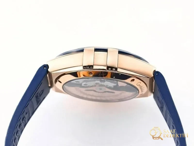 VS Factory Omega 5. Nesil Constellation Rose Gold Mavi Bezel Mavi Kadran Replika Kol Saati - VS Saat - Makro Kadran ve İndeks İşçiliği