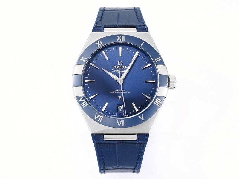 VS Factory Omega 5. Nesil Constellation Serisi Mavi Bezel Mavi Kadran Replika Kol Saati - VS Saat — 1. fotoğraf