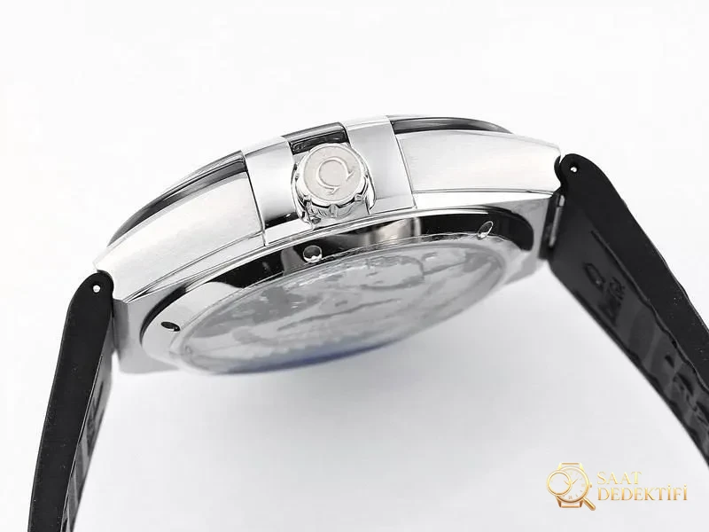 VS Factory Omega 5. Nesil Constellation Serisi Siyah Bezel Baklava Desenli Kadran Replika Saat - VS Watch - Bilezik, Toka ve Klips Mekanizması