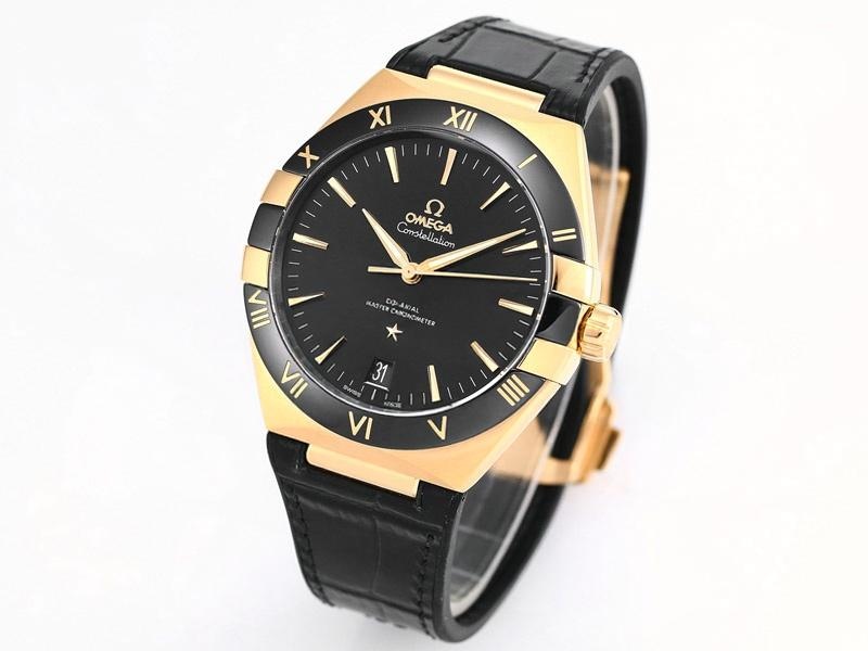 VS Factory Omega beşinci nesil Constellation altın model siyah bezel replika kol saati - VS Saat — 2. fotoğraf