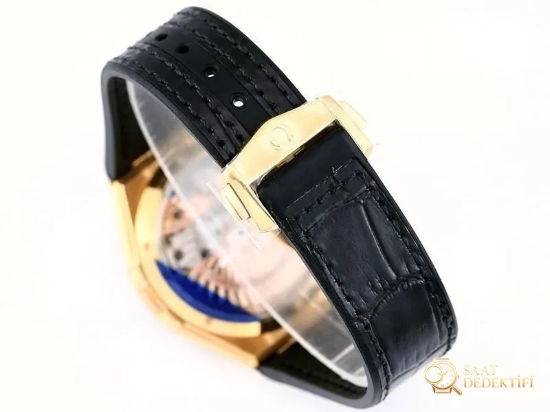 VS Factory Omega beşinci nesil Constellation altın model siyah bezel replika kol saati - VS Saat - Bilekte Duruş ve Kasa Orantısı