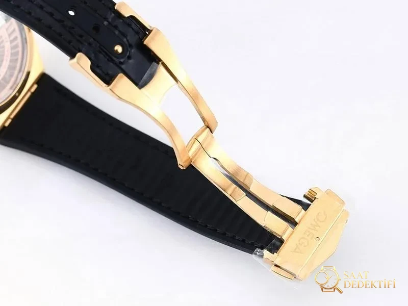 VS Factory Omega beşinci nesil Constellation altın model siyah bezel replika kol saati - VS Saat - Fosfor ve Super-LumiNova Gece Görünümü