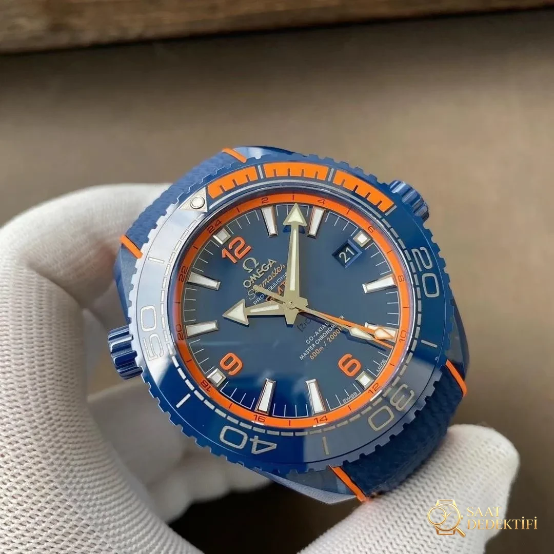 VS Factory Omega Bleu Profond Seamaster Planet Ocean 600M Mavi Seramik İnceleme - Kadran Detayı ve Bezel İşçiliği