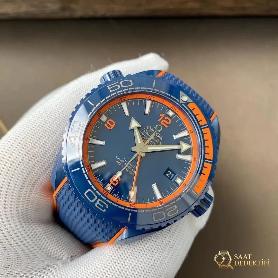 VS Factory Omega Bleu Profond Seamaster Planet Ocean 600M Mavi Seramik İnceleme - Kasa Profili ve Kurma Kolu İncelemesi