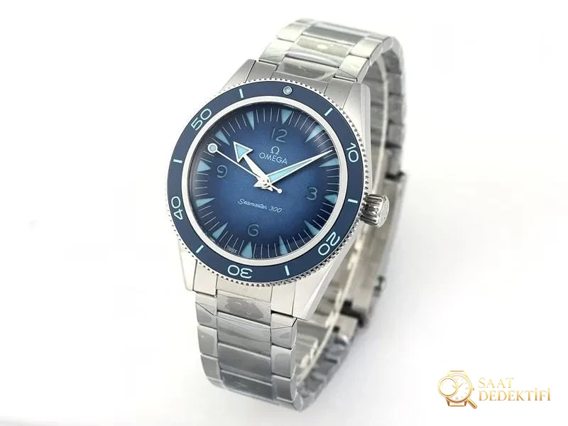 VS Factory Omega Ice Blue Spectre réplique montre-bracelet - Montre VS - Détail du cadran et finition de la lunette