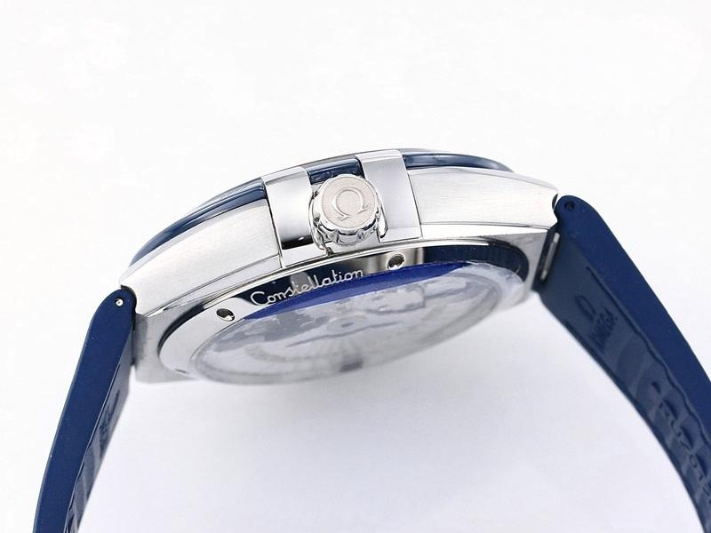 VS Factory Omega Constellation 5. Nesil Mavi Bezel Beyaz Kadran Replika Kol Saati - VS Saat — 5. fotoğraf