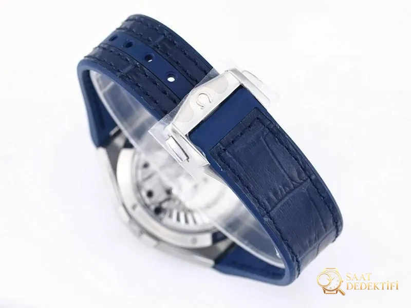 VS Factory Omega Constellation 5. Nesil Mavi Bezel Beyaz Kadran Replika Kol Saati - VS Saat - Klips Kilidi ve Lazer Damgalar