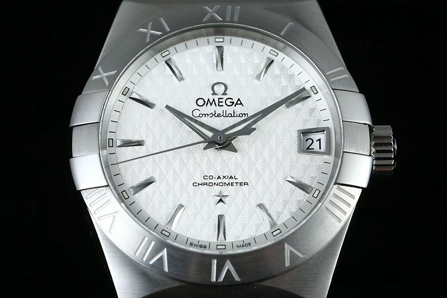VS Factory Omega Constellation serisi baklava desenli beyaz kadran replika kol saati - 123.10.38.21.02.003 — 4. fotoğraf