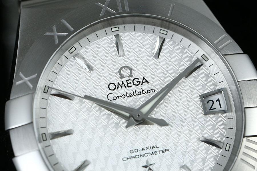 VS Factory Omega Constellation serisi baklava desenli beyaz kadran replika kol saati - 123.10.38.21.02.003 — 5. fotoğraf