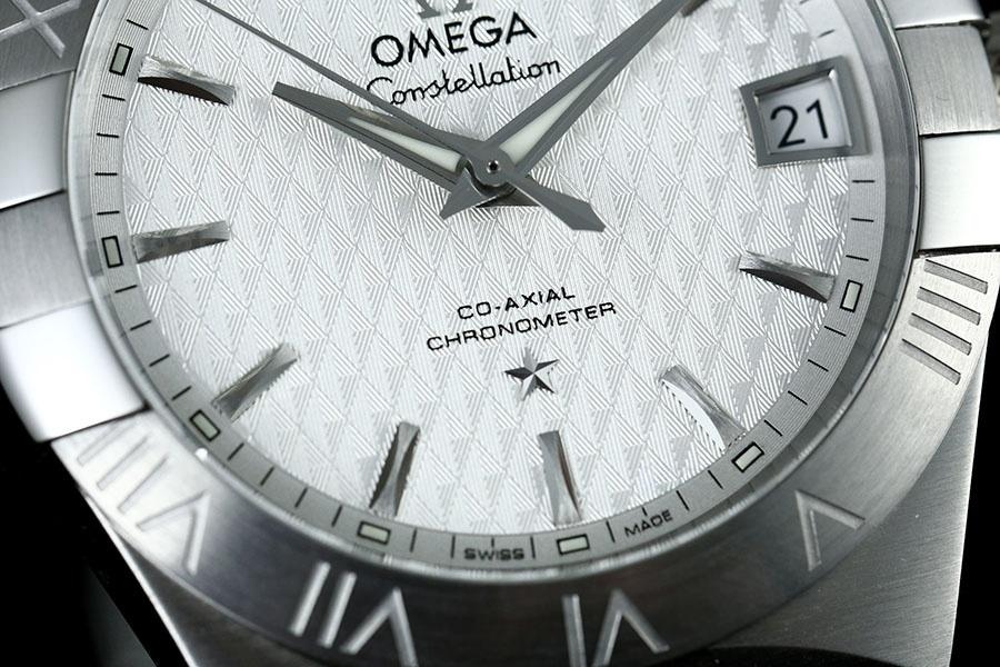 VS Factory Omega Constellation serisi baklava desenli beyaz kadran replika kol saati - 123.10.38.21.02.003 — 6. fotoğraf