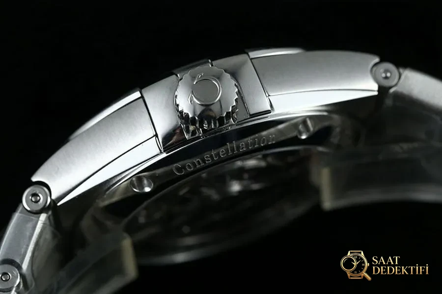 VS Factory Omega Constellation serisi baklava desenli beyaz kadran replika kol saati - 123.10.38.21.02.003 - Klips Kilidi ve Lazer Damgalar