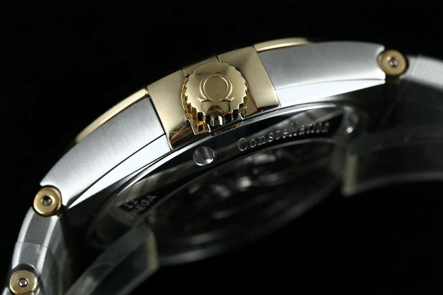 VS Factory Omega Constellation Serisi Baklava Desenli Şampanya Renkli Replika Saat - 123.20.38.21.08.002 — 7. fotoğraf