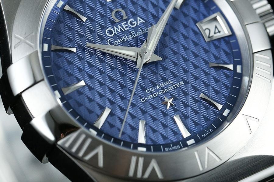 VS Factory Omega Constellation serisi eşkenar dörtgen desenli mavi kadranlı replika kol saati-123.10.38.21.03.001 — 6. fotoğraf