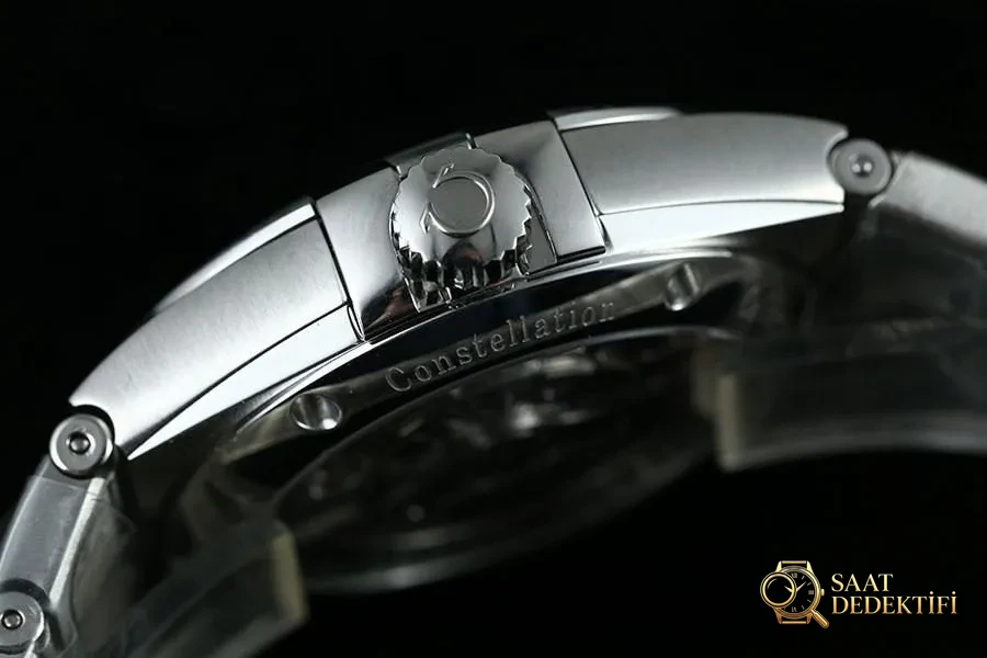VS Factory Omega Constellation serisi eşkenar dörtgen desenli mavi kadranlı replika kol saati-123.10.38.21.03.001 - Klips Kilidi ve Lazer Damgalar