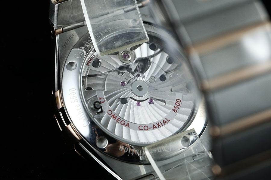 VS Factory Omega Constellation Serisi İki Renkli Rose Gold Baklava Desenli Beyaz Kadran Replika Saat-123.20.38.21.02.008 — 9. fotoğraf