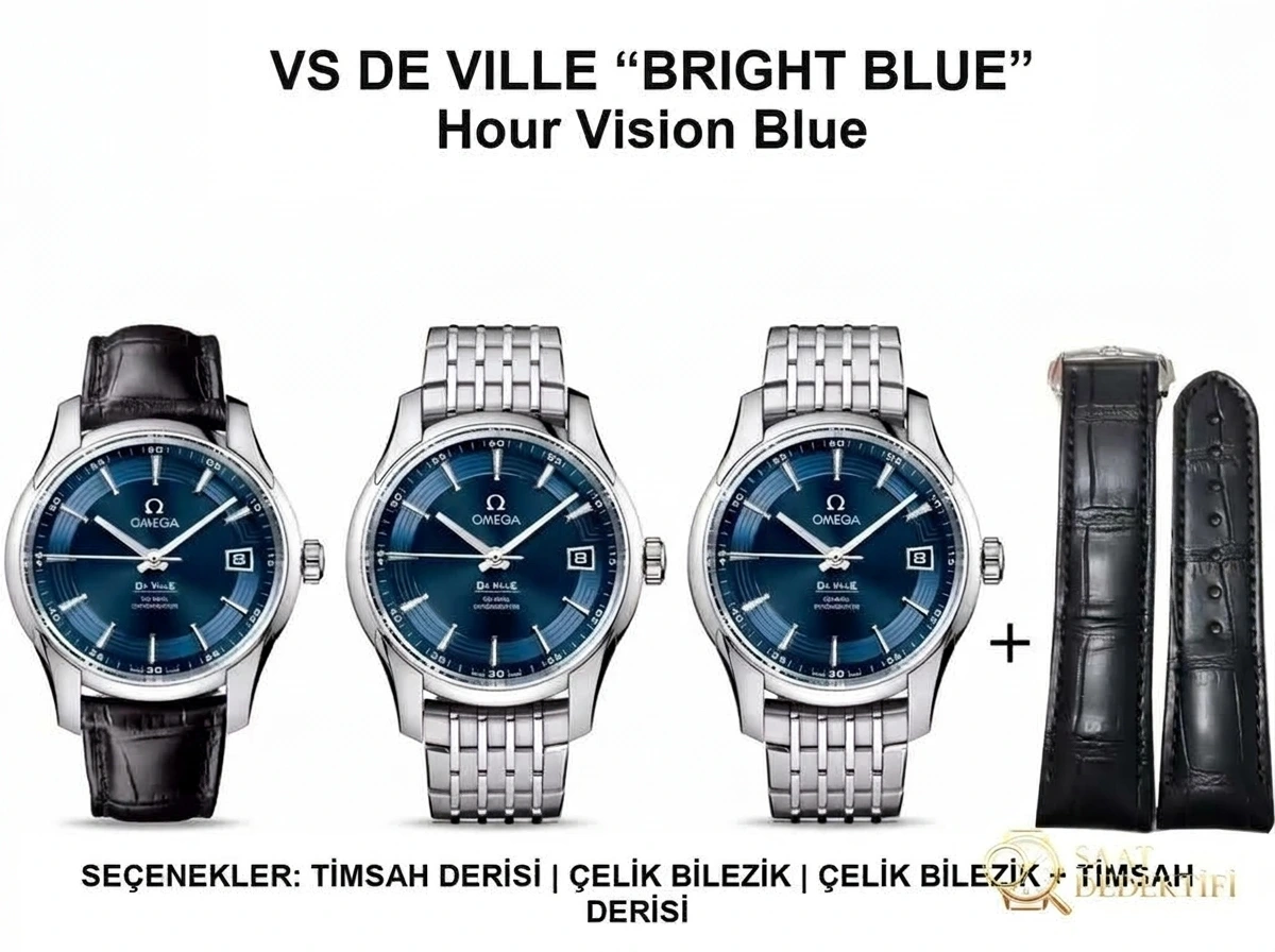 VS Factory Omega De Ville Bright Blue: 8500 mekanizması ile orijinalin detaylı karşılaştırmalı incelemesi - Kadran Detayı ve Bezel İşçiliği
