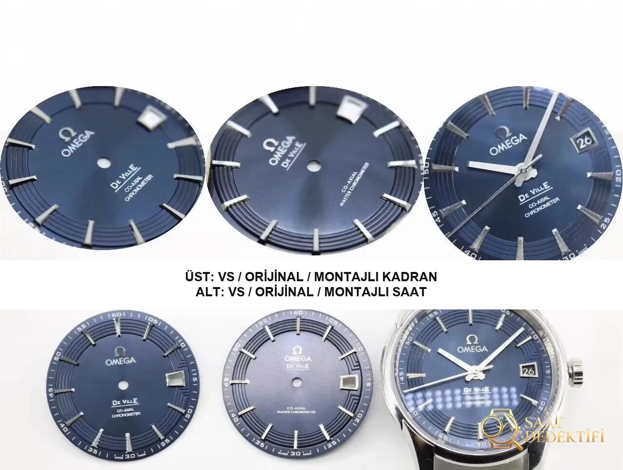 VS Factory Omega De Ville Bright Blue: 8500 mekanizması ile orijinalin detaylı karşılaştırmalı incelemesi - Bilekte Duruş ve Kasa Orantısı