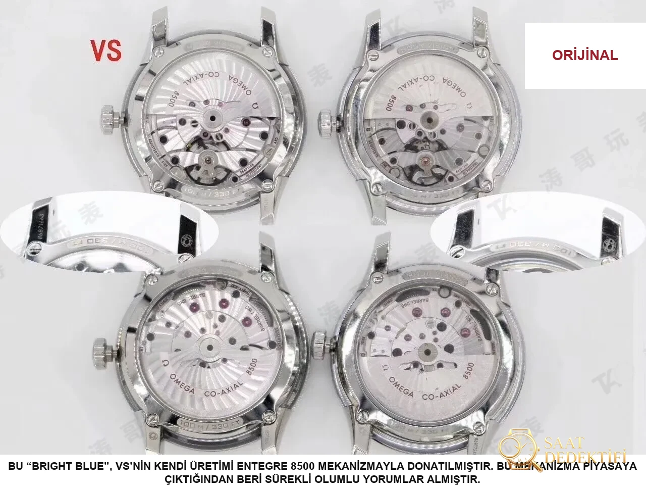 VS Factory Omega De Ville Bright Blue: 8500 mekanizması ile orijinalin detaylı karşılaştırmalı incelemesi - Genel Açı ve Estetik Duruş
