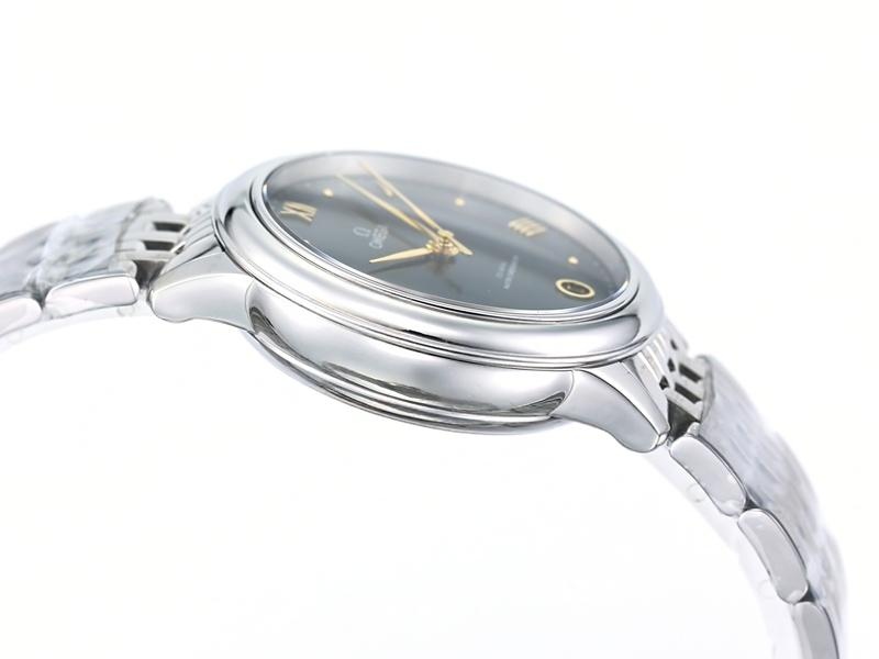 VS Factory Omega De Ville kadın modeli, yeşil kadran, altın akrep ve yelkovan, altın saat işaretli replika kol saati - VS Saat — 6. fotoğraf