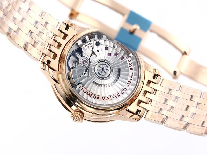 VS Factory Omega De Ville Kadın Rose Gold Bordo Kadran Replika Kol Saati - VS Saat — 5. fotoğraf