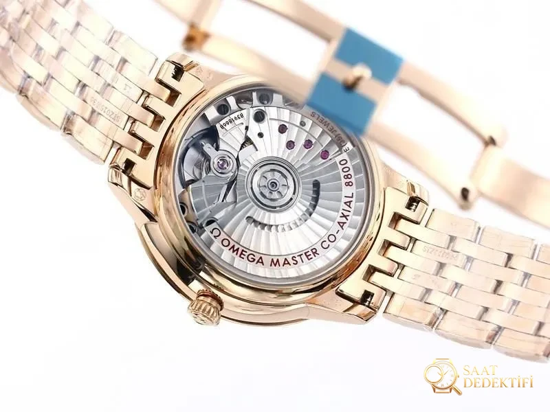 VS Factory Omega De Ville Kadın Rose Gold Bordo Kadran Replika Kol Saati - VS Saat - Bilezik, Toka ve Klips Mekanizması