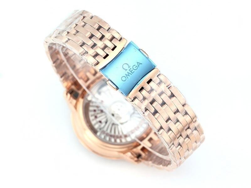 VS Factory Omega De Ville Kadın Rose Gold Bordo Kadran Replika Kol Saati - VS Saat — 9. fotoğraf