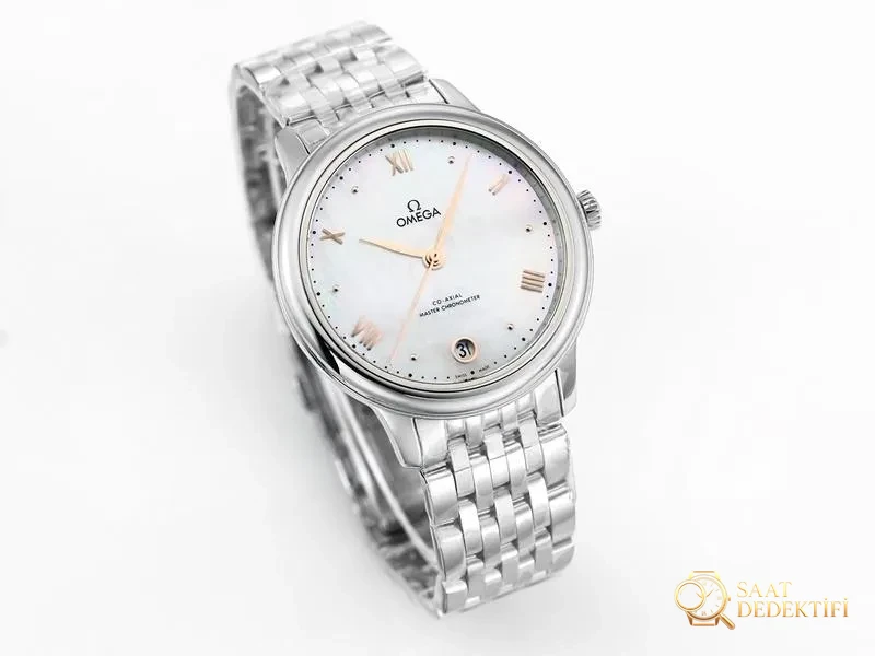 VS Factory Omega De Ville Women's Mother-of-Pearl Dial Rose Model Replica Wristwatch - VS Watch - Case Profile and Crown Review
