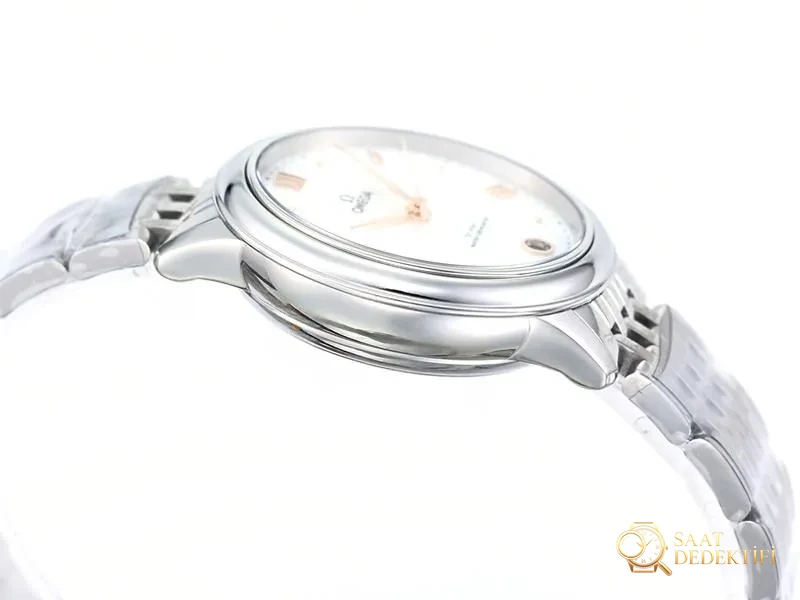 VS Factory Omega De Ville Women's Mother-of-Pearl Dial Rose Model Replica Wristwatch - VS Watch - Macro Dial and Index Workmanship