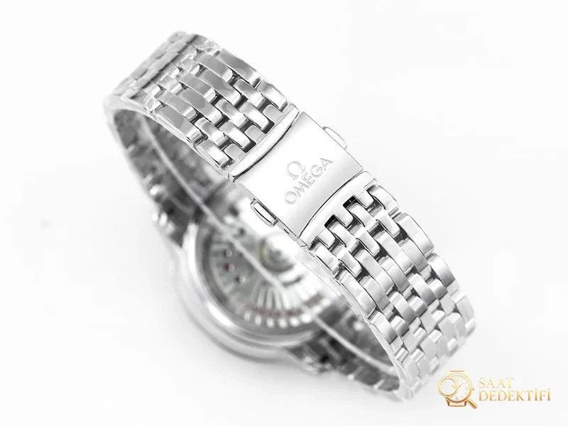 VS Factory Omega De Ville Women's Mother-of-Pearl Dial Rose Model Replica Wristwatch - VS Watch - Clip Lock and Laser Stamps