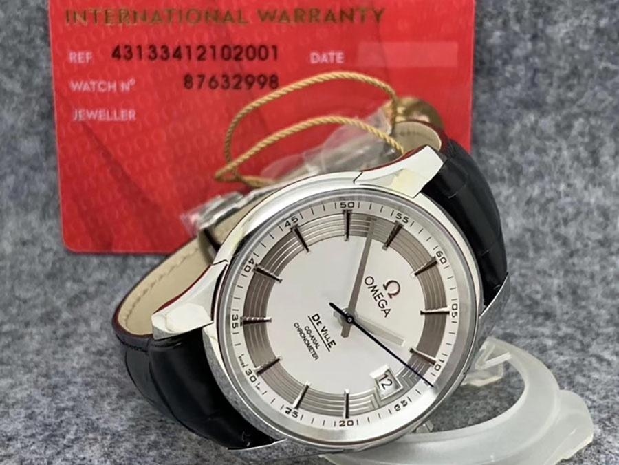 VS Factory Omega De Ville [Parlak Beyaz] 8500 model replika kol saati - VS Watch — 1. fotoğraf