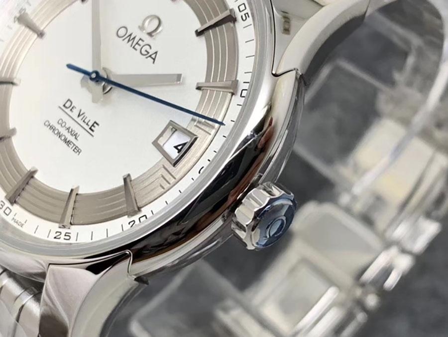 VS Factory Omega De Ville [Parlak Beyaz] 8500 replika saat - VS saat — 3. fotoğraf