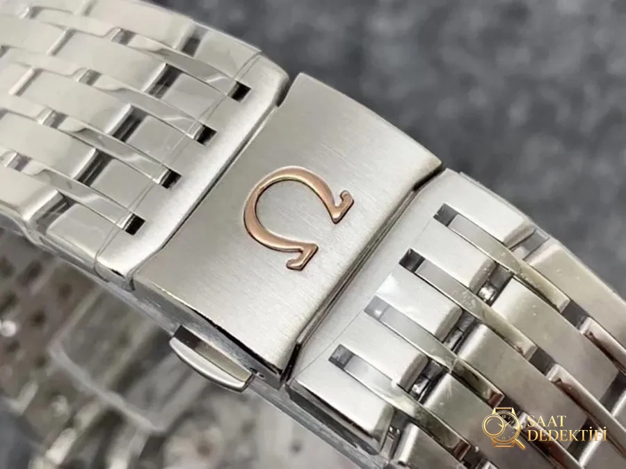 VS Factory Omega De Ville [Parlak Beyaz] 8500 replika saat - VS saat - Bilezik, Toka ve Klips Mekanizması