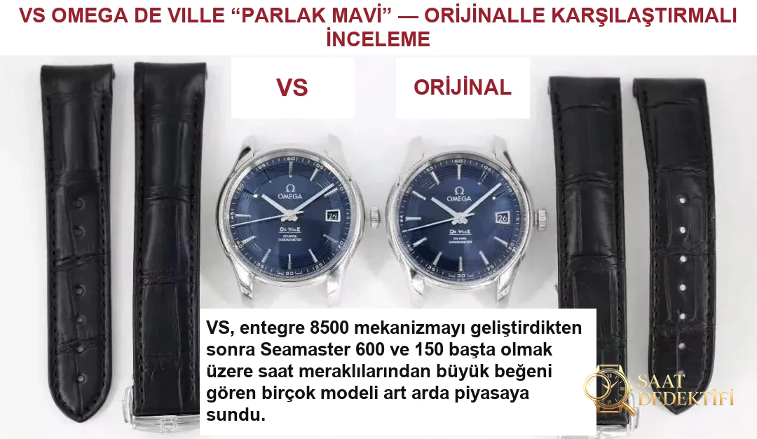 VS Factory Omega De Ville Bright Blue 41 mm comparative review: How to distinguish the small factory product at first glance - Case Profile and Crown Review