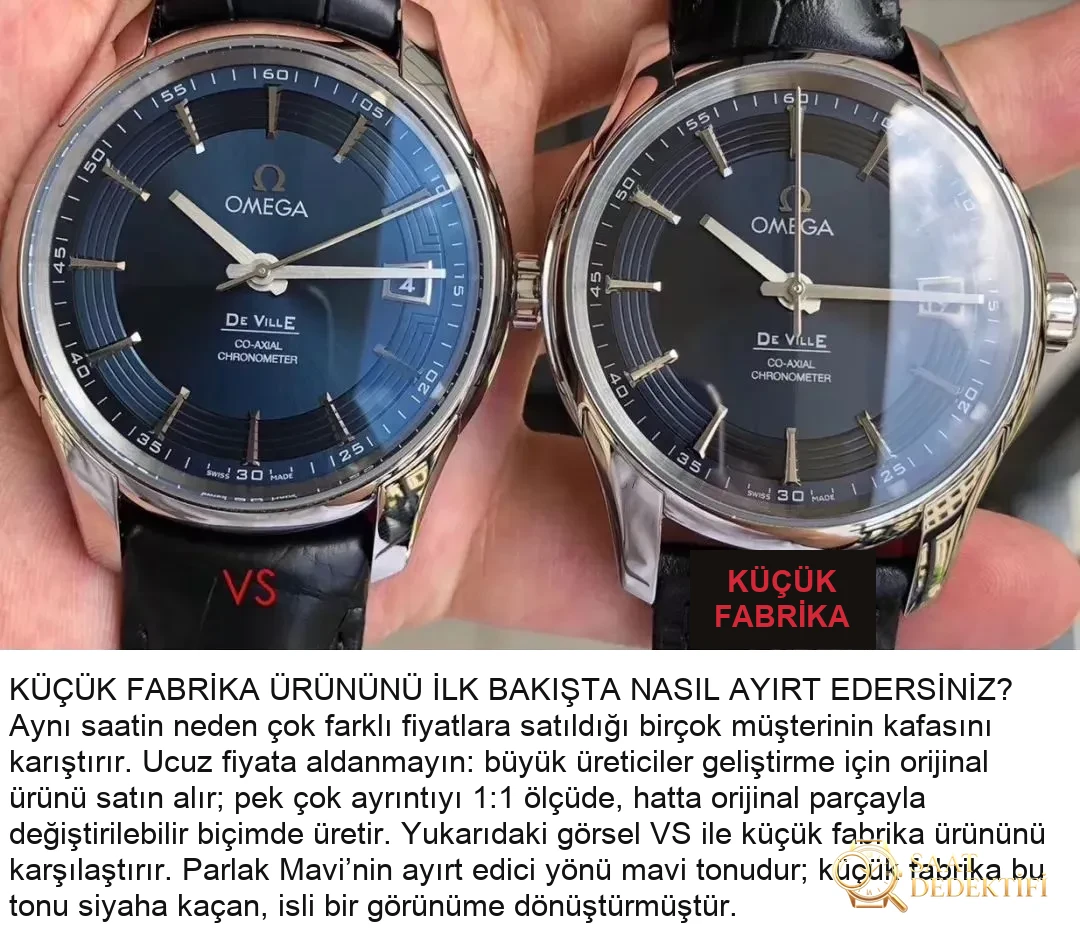VS Factory Omega De Ville Glossy Blue 41 mm comparative review: How to distinguish the small factory product at first glance - Back Cover and Mechanism Detail