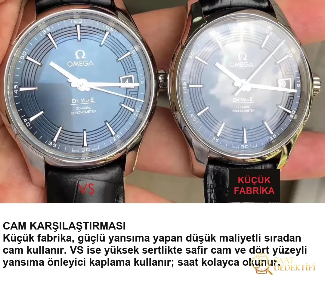 VS Factory Omega De Ville Bright Blue 41 mm comparative review: How to spot the small factory product at first glance - Macro Dial and Index Workmanship