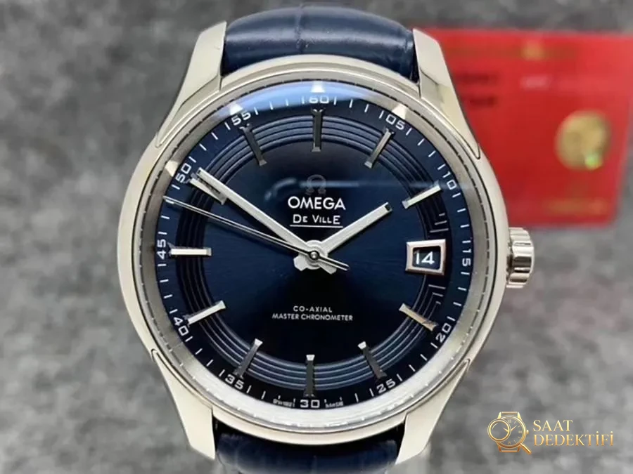 VS Factory Omega De Ville [Bright Blue] 8900 Replica Watch - VS Watch - Dial Detail and Bezel Workmanship
