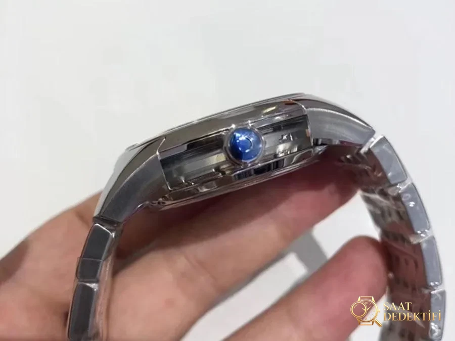 VS Factory Omega De Ville [Parlak Siyah] 8500 model replika kol saati - VS saat - Bilezik, Toka ve Klips Mekanizması