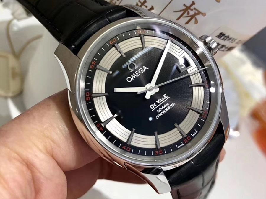 VS Factory Omega De Ville [Parlak Siyah] 8500 replika saat - VS Saat — 4. fotoğraf