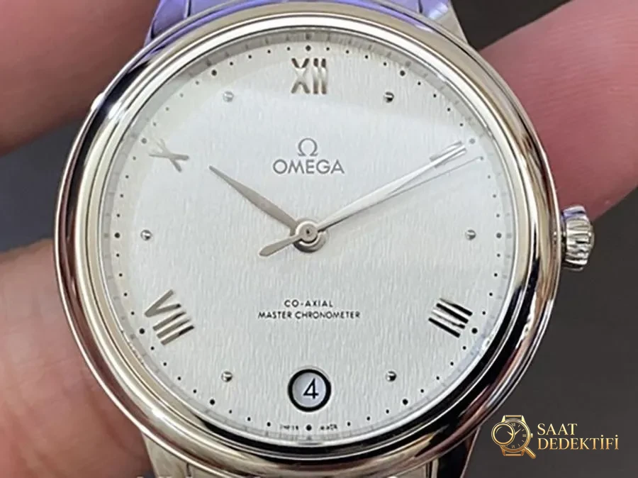 VS Factory Omega De Ville serisi 34 mm beyaz kadranlı kadın kol saati - VS saat - Kasa Profili ve Kurma Kolu İncelemesi