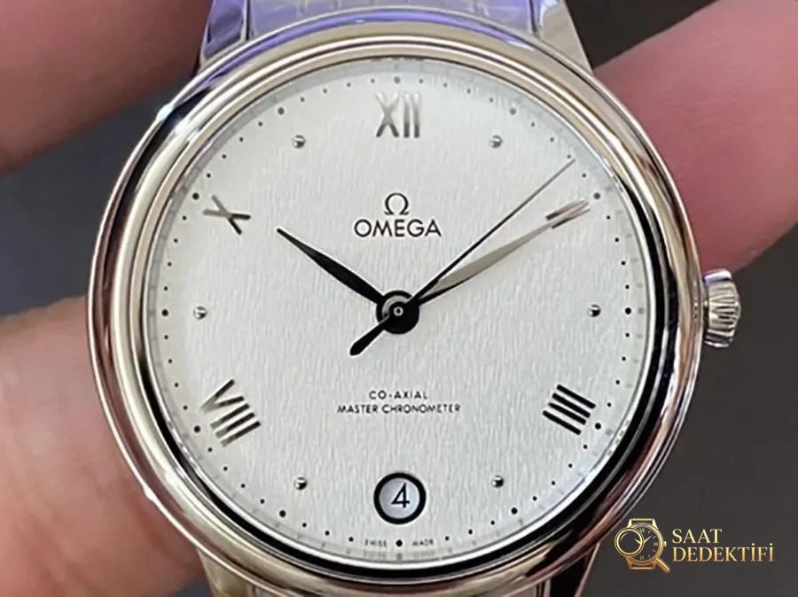 VS Factory Omega De Ville serisi 34 mm beyaz kadranlı kadın kol saati - VS saat - Arka Kapak ve Mekanizma Detayı