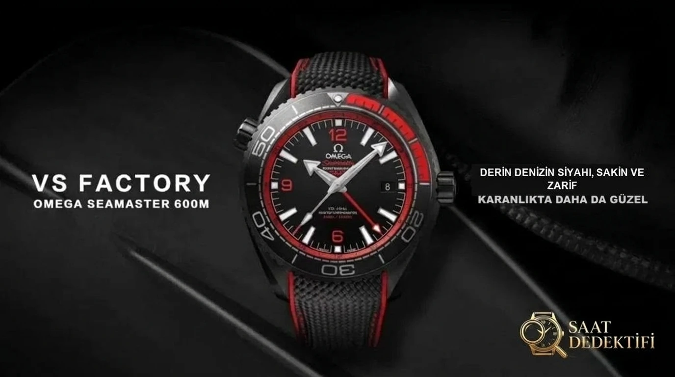 VS Factory Omega Deep Black Seamaster Planet Ocean 600M seramik saat nasıl? Orijinalle karşılaştırmalı inceleme var mı? - Kadran Detayı ve Bezel İşçiliği
