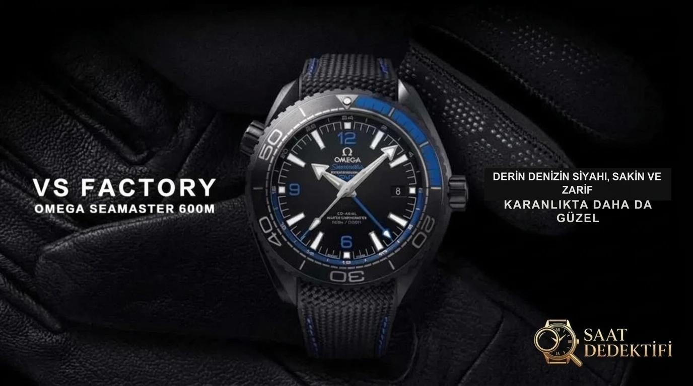 VS Factory Omega Deep Black Seamaster Planet Ocean 600M seramik saat nasıl? Orijinalle karşılaştırmalı inceleme var mı? - Kasa Profili ve Kurma Kolu İncelemesi