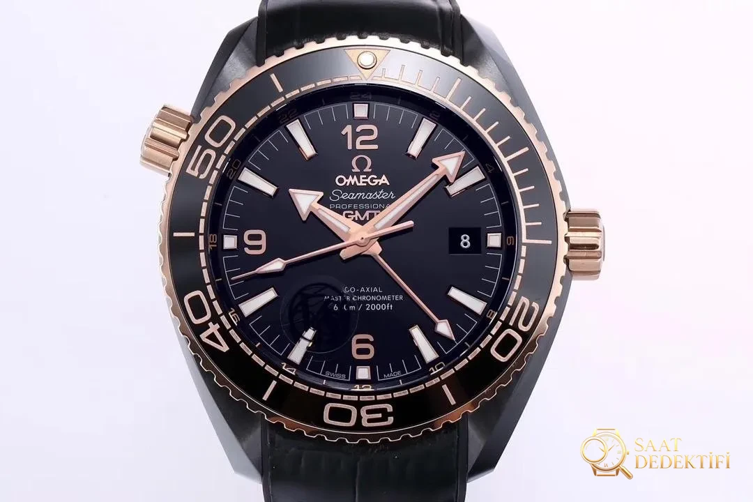 VS Factory Omega Deep Sea King Rose Gold Seamaster 600 GMT Replika Saat Gerçek Çekim İncelemesi - Kadran Detayı ve Bezel İşçiliği